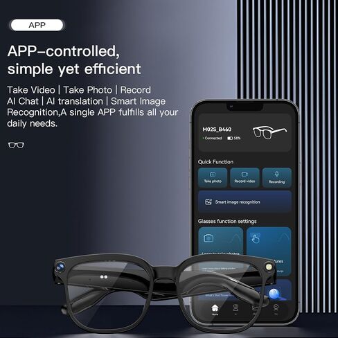 Smart AI Glasses with 4K Camera, Open-Ear Audio for Daily Use in Kuwait