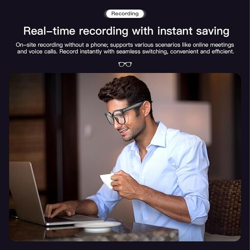 Smart AI Glasses with 4K Camera, Open-Ear Audio for Daily Use in Kuwait