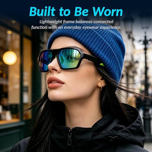 Smart Glasses with Open-Ear Music & Calls, Type-C Charging, 5-Hour Battery, 37g Lightweight Frame with UV Coated Lenses in Kuwait