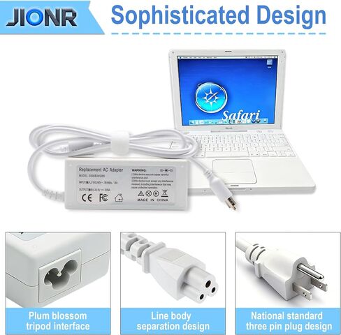 New 65W Ac Adapter Laptop Charger Compatible with Apple Powerbook iBookG4 iBook G4 Series A1021 M4328 M8943 in Kuwait