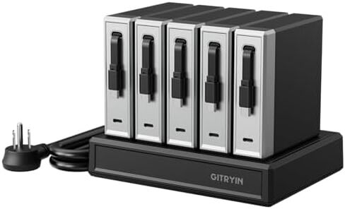 Gitryin Laptop Charging Station, 5 * 140W Retractable USB C Chargers, 10 Type C Ports with Cooling Power Strip, 700W Charging Hub in Kuwait