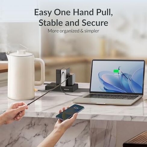 Gitryin Laptop Charging Station, 5 * 140W Retractable USB C Chargers, 10 Type C Ports with Cooling Power Strip, 700W Charging Hub in Kuwait