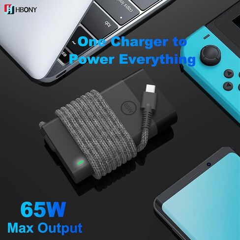 HBONY New Slim 65W USB Type C Laptop Charger Compatible with HP Envy X360 in Saudi Arabia