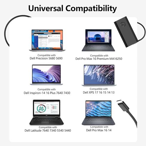 165W GAN USB C Charger Compatible with Dell Precision 5690 5680 in Kuwait