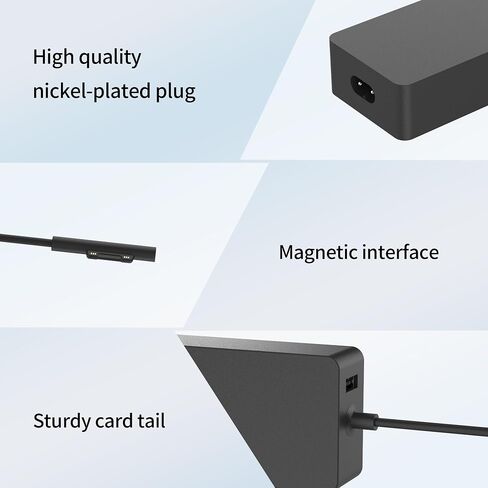 65W 44W Charger Compatible with Microsoft Surface Pro 9 8 7+ 7 6 5 4 3 X Surface Laptop 5 4 3 2 1 Fit for Model 1706 1950 1943 1876 1800 1958 1866 1873 1724 1963 1796 1769 Laptop Adapter Power in Saudi Arabia