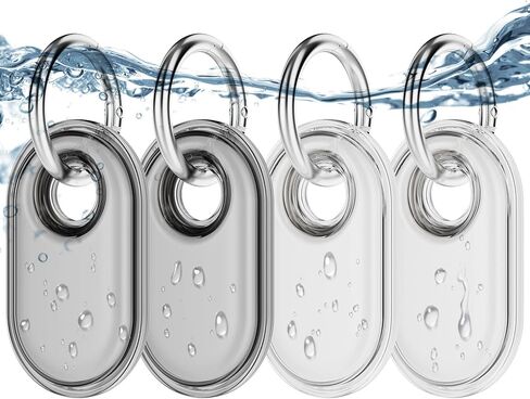 4-Pack for Samsung Smart tag 2 Case with Key Ring, Full-Wrapped IPX8 Waterproof TPU Cover for Galaxy SmartTag2, Anti-Scratch Protective Holder for Backpacks,Car,Luggage,Pets(Green/Pink/Blue/Purple) in Kuwait