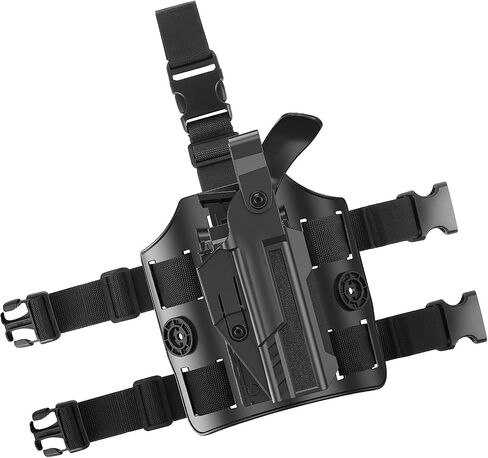 Level Ⅲ Optic Cut Holster for Glock 17 19 19x 44 45 Gen 1-5, Glock 22 23 31 32 Gen1-4, Drop Leg Anti-Slip Strap Holster, Right Hand in Saudi Arabia