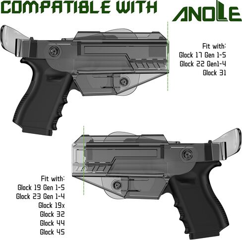 Level Ⅲ Optic Cut Holster for Glock 17 19 19x 44 45 Gen 1-5, Glock 22 23 31 32 Gen1-4, Drop Leg Anti-Slip Strap Holster, Right Hand in Saudi Arabia