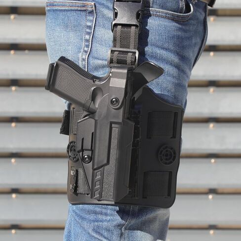 Level Ⅲ Optic Cut Holster for Glock 17 19 19x 44 45 Gen 1-5, Glock 22 23 31 32 Gen1-4, Drop Leg Anti-Slip Strap Holster, Right Hand in Saudi Arabia