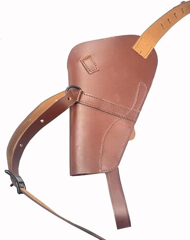M3 Victory Revolver Premium Brown Leather Tanker Shoulder Holster with .38 Shell Loops US WWII in Saudi Arabia