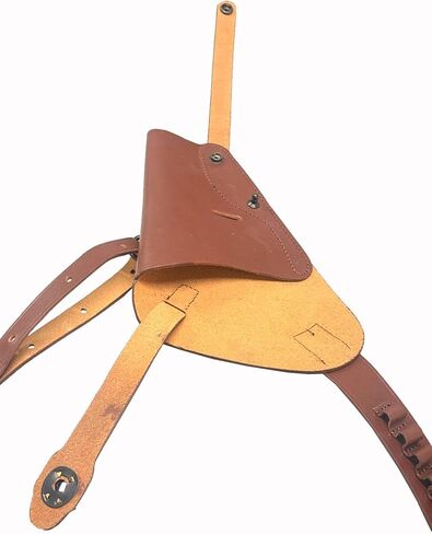 M3 Victory Revolver Premium Brown Leather Tanker Shoulder Holster with .38 Shell Loops US WWII in Saudi Arabia