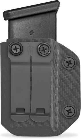 Ambidextrous IWB/OWB Carbon Fiber Magazine Holster - Select Your Firearm Model - Available for Glock, Sig Sauer, Springfield, Taurus, Ruger & More - Adjustable Mag Carrier - Made in USA in Kuwait