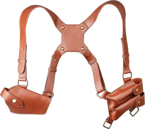 Nate Gun Holster Vertical Shoulder Holster with Double Magazine for Men Women Halloween Cosplay Black in Kuwait