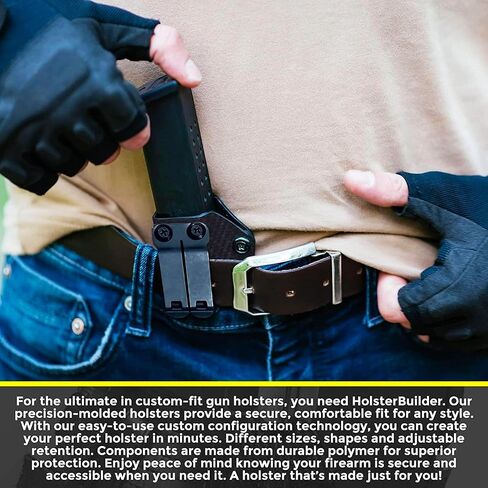 Ambidextrous IWB/OWB Carbon Fiber Magazine Holster - Select Your Firearm Model - Available for Glock, Sig Sauer, Springfield, Taurus, Ruger & More - Adjustable Mag Carrier - Made in USA in Kuwait