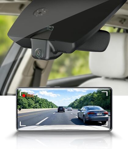 Fitcamx 4K Dash Cam Suitable for Hyundai IONIQ 5 2022-2024, with 6 Vents (Included 2 Cables), OEM Factory Look, 2160P UHD Video, WiFi & APP, Loop Recording, Gravity Sensor, Plug & Play, 64GB Card in Kuwait