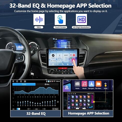 4G+64G Car Radio for Honda Accord 2013-2016 (Without OEM Screen) with Wireless CarPlay Android Auto Android 15 Car Stereo with 10" 1280 * 720 Touchscreen, Bluetooth 5.0, 32EQ, GPS, Backup Camera in Kuwait