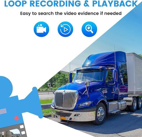 VEKOOTO Truck Camera System, 4CH Backup Camera with 10.36'' Touch Screen, Waterproof 4 AHD Rear Side View Camera, for Truck/Semi-Trailer/Camper/RV/Bus in Kuwait