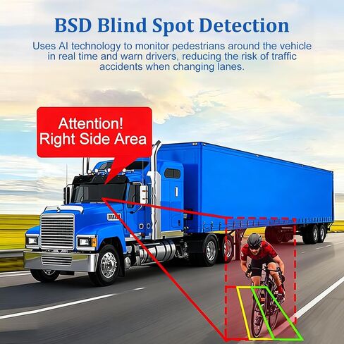 VEKOOTO Truck Camera System, 4CH Backup Camera with 10.36'' Touch Screen, Waterproof 4 AHD Rear Side View Camera, for Truck/Semi-Trailer/Camper/RV/Bus in Kuwait