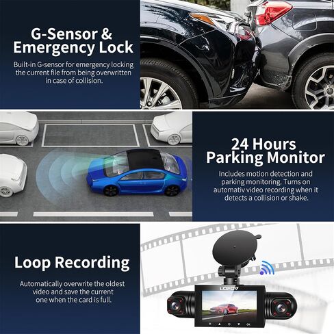 4 Channel Dash Cam 360° View 5G WiFi & APP Control in Kuwait