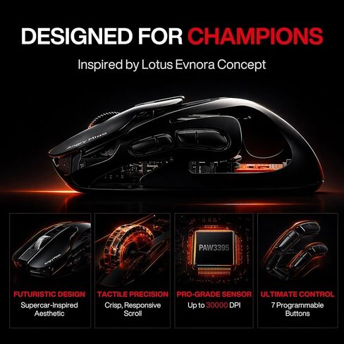 AM Infinity 49g Ultra Lightweight Wireless Gaming Mouse with PAW3950 Sensor in Kuwait