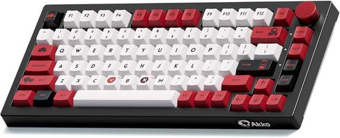 Akko 5075B Plus World Tour Mechanical Keyboard 75% Percent RGB Hot-swappable Keyboard with Knob, Vietnam Theme with PBT Double Shot Cherry Profile Keycaps Piano Switch in Kuwait