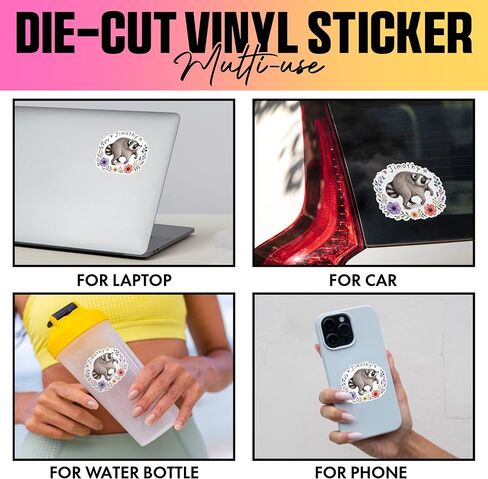 VOTANTA (3 Pcs, 3 inch) - Jimothy Sticker, Funny Jimothy Raccoon Stickers, Viral Seattle Raccoon Meme Decal, Seattle Feral Legend Animal Lover Gifts Decoration for Laptops, Phones, Water Bottles in Saudi Arabia