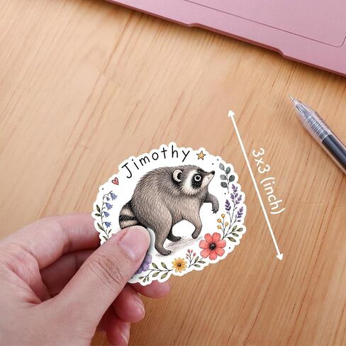 VOTANTA (3 Pcs, 3 inch) - Jimothy Sticker, Funny Jimothy Raccoon Stickers, Viral Seattle Raccoon Meme Decal, Seattle Feral Legend Animal Lover Gifts Decoration for Laptops, Phones, Water Bottles in Saudi Arabia