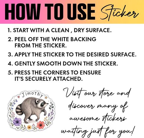 VOTANTA (3 Pcs, 3 inch) - Jimothy Sticker, Funny Jimothy Raccoon Stickers, Viral Seattle Raccoon Meme Decal, Seattle Feral Legend Animal Lover Gifts Decoration for Laptops, Phones, Water Bottles in Saudi Arabia