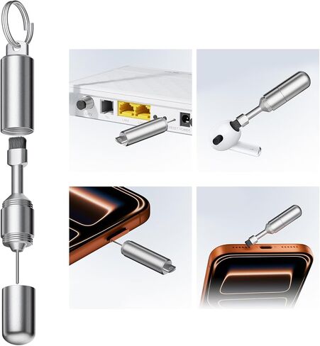 Electronics Maintenance Tool Double Head Design for Card Tray Removal and Device Compact Keychain Attachment Phone Card Ejector Keychain Tool in Saudi Arabia