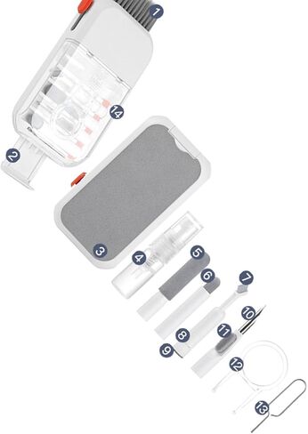 14Pcs Multifunction Portable Washing with Retractable Brush for Electronics Smartphones Tablets Laptops Laptop in Saudi Arabia