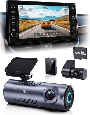 OTTOCAST OttoSafe Dash Cam Front and Rear with Wireless CarPlay Adapter in Kuwait
