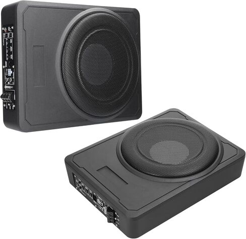 Shkalacar Under Seat Powered Car Subwoofer, Car/Truck Audio Sub Built in Amplifier, 10 Inch 600W Pure Bass High Power Amplifiers Speaker 12 V for Car Truck RV in Saudi Arabia