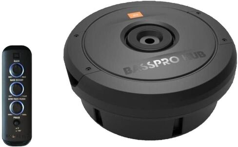 JBL BassPro Hub Powered 11" Spare Tire subwoofer Enclosure with 200-watt amp with 8 Ga Wiring Kit in Saudi Arabia