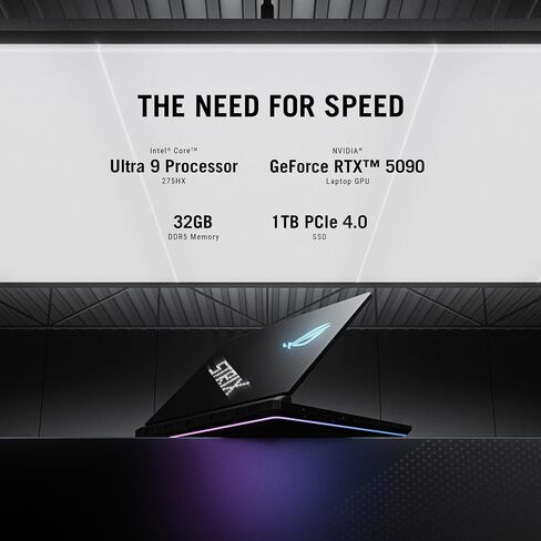ASUS ROG Strix Scar 16 (2025) Gaming Laptop, 16" ROG Nebula HDR 16:10 2.5K 240Hz/3ms, NVIDIA GeForce RTX 5090, Intel Core Ultra 9 Processor 275HX, 32GB DDR5, 1TB SSD, Wi-Fi 7, Win11 Home, G635LX-DS96 in Saudi Arabia
