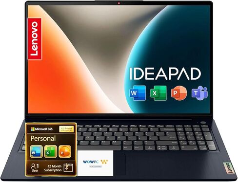 Lenovo IdeaPad Slim 3i • 15.6" FHD Laptop with Microsoft 365 Included • Intel N150 • 8GB DDR5RAM • 128GB SSD • Windows 11 in Kuwait