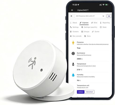 Zigbee Presence Sensor, Built-in Temperature, Humidity and Light Sensor in Kuwait