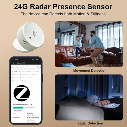 Zigbee Presence Sensor, Built-in Temperature, Humidity and Light Sensor in Kuwait