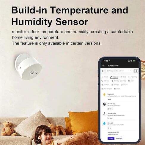 Zigbee Presence Sensor, Built-in Temperature, Humidity and Light Sensor in Kuwait
