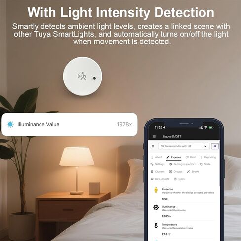 Zigbee Presence Sensor, Built-in Temperature, Humidity and Light Sensor in Kuwait