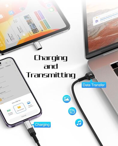 USB C to Lightning Adapter, 4 Pack Type C to iPhone Adapter Fast Charging in Kuwait