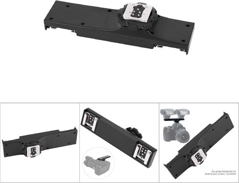 Quality Ultralight Dual Hot Shoe Splitter for SLR Camera and Camcorder, Lightweight ABS and PC Design, Supports ITTL, Ideal for Photography Enthusiasts (#2) in Kuwait