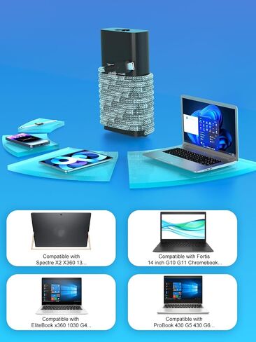 65W USB C Charger for HP EliteBook ProBook Firefly OmniBook Laptop in Kuwait