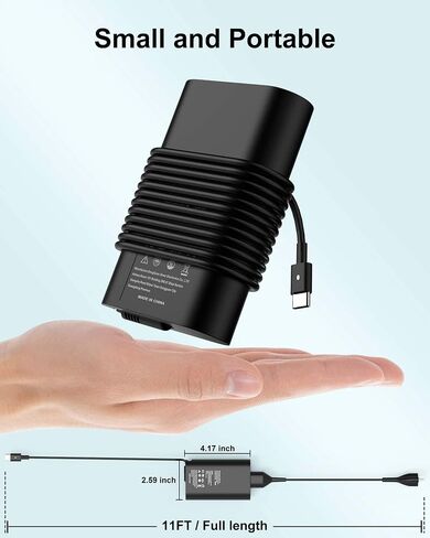65W 60W USB Type C Laptop Charger fits for Dell Latitud/Inspiron/XPS 13 in Kuwait