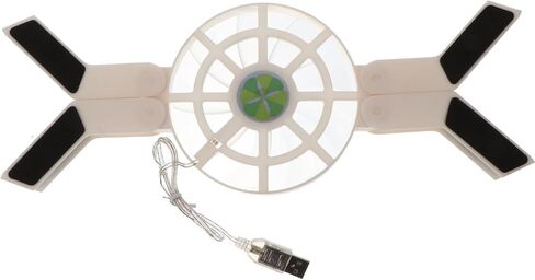 White Foldable Laptop Cooler with Large Fan Plastic Cooling Pad in Kuwait