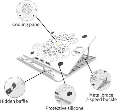 Portable Stand Base Adjustable Tablet Accessories Cooling Rack in Kuwait