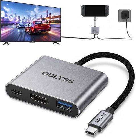 Switch 2 Dock, Mini USB-C Docking Station with 4K 60Hz-120Hz HDR, 100W PD Input and USB 3.2 Port, 1.7 oz Lightweight Travel Hub for Nintendo Switch 2, Steam Deck, ROG Ally in Kuwait