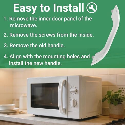 Microwave Handle WB15X10023 Replacement for GE | Fits JVM Series Emo Models | Replacement for AP2021174 AH232103 EA232103 in Kuwait