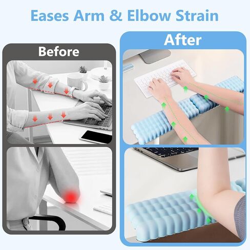 MEGREZ L‑Shaped Memory Foam Wrist Rest for Elbow & Forearm Desk Support in Saudi Arabia