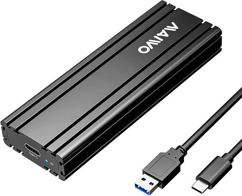 MAIWO M.2 SATA SSD Enclosure, USB3.2 Gen2X1 Type-C to SATA NGFF Based M.2 Solid State Drive Adapter Reader, Support B Key B+M Key, Aluminum (K1686S) in Kuwait