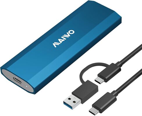 MAIWO M.2 SATA SSD Enclosure, USB3.2 Gen1 Type-C to SATA NGFF Based M.2 Solid State Drive Adapter Reader, Support B Key B+M Key, Aluminum (K1690S) in Kuwait